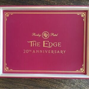 Rocky Patel 'The Edge' 20th Anniversary Presentation Empty Box- Burgundy & Gold